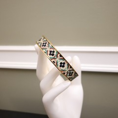 Metropolitan Museum of Art bracelet Iznik Cintamani enamel gold plate signed MMA