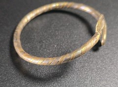 Vintage Mid-Century Brass Snake Bracelet