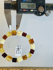 14K Gold Sterling Elastic Stretchy Beads Amber Bracelet Genuine Assorted Colors