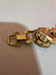 Juliana Delizza Elster Topaz AB Glass Rhinestone Gold Tone Bracelet *FOR REPAIR