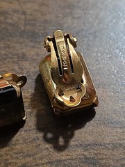 Winard Vintage 12kt Gold Filled Smokey Topez Clip On Earing