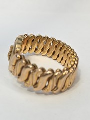 Vintage Marine Logo On Heart Expandable Sweetheart Bracelet Gold Tone