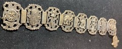 Signed SOUVENIR DE MAROC Bracelet Morocco Camels Sword Hand filigree 7.25″ wrist