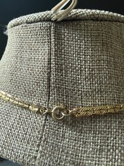 Vintage Flat Gold Tone Necklace Long 24” Minimalist Classic Capsule Career