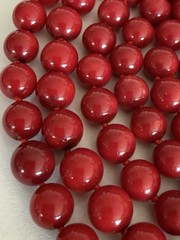 Vintage Precious Natural Red Coral 6mm Beads 50” Long Necklace Knotted Between