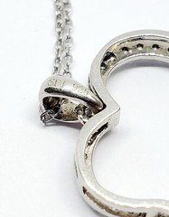 Vintage SPI 925 Sterling Silver “Love” Heart Pendant Chain Necklace (63)