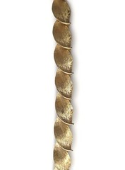 Vintage Ladies Designer Marvella Brushed Gold Tone Leaf & Tassel Necklace 16″