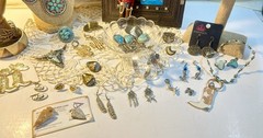 Texan/Southwestern/Cowboy/Native 85+Piece Lot 2+Lbs of VTG to Modern Jewelry.