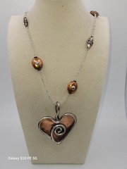 Vintage Mixed Stone Material Curated Jewelry Lot Picasso Jasper Bronze Copper A+