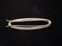 Vintage Silver Tone Hair Clip / Barrette 1970s