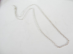 Vintage Italy Sterling Silver 925 Paperclip Rolo Chain Link Necklace 24″
