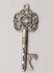 Skeleton Key Bottle Opener Pendant Necessary &Fashionable Tool Silver Tone