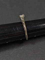 Vintage Letter A Initial Monogram Ring Adjustable Silver Tone Size 6 7 8 Ladies