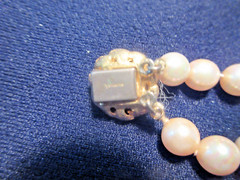 Vintage Vendome Hand Knotted Chocker Necklace Double Strand Faux Pearls 7″