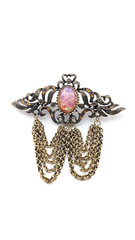 VTG Hobe Jewelry Faux Opal Rhinestone Gold Tone Tassel Brooch – Missing Stones
