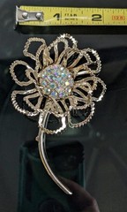 Vtg 1968 SARAH COVENTRY Allusion Brooch Pin AB Rhinestones Floral Brooch Jewelry