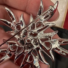 Vtg Costume Jewelry Sarah Coventry Signed Brooch And Earrings set Aurora Blaze