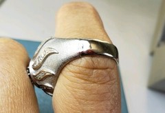 Art DECO Rising Sun 14k Gold 2.2 to 2.60TCW(.99 to 1.10ct Center SI3/I1-H) Ring
