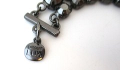 Vintage MASSIVE CAROLEE LUX Gun Metal Grey Statement Necklace 6710