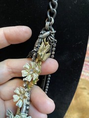 Juicy Couture Vintage Victorian Look Rare Layered Necklace With Dangling Chains