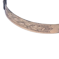 Antique Victorian Adjustable Rolled Gold Engraved Childs Buckle Bracelet 1886