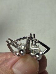 SONNY Vintage Triangle Silver Bullet Back Cufflinks Signed Metal Men