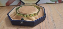 vintage Celluloid Bakelite bangle Octagon Floral Bracelet Very Delicate
