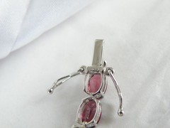 New Sterling Silver 925 Natural Rhodolite Pink Garnet Tennis Bracelet 7.5″