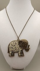 Vintage Style Elephant Charm Lot Pendant Necklace Boho Antique Bronze Silver 6pc