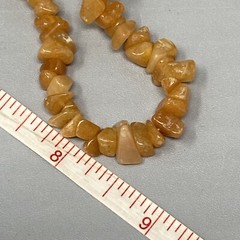 Gemstone Necklace Peach Orange Chip Stone Beads Collar Healing Energy Boho 18″