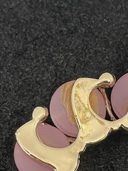 VINTAGE Lavender LISNER MOONGLOW BROOCH Gold Tone Mini Rhinestone Accents *Read