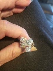 Vintage Old European 2.33cttw Diamond And Yellow Gold Ring Size 6.25
