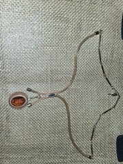 Vintage 70s SARAH COVENTRY Wild Honey Amber Rhinestone Rope Chain Necklace