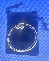 Herringbone S Wave Chain 925 Silver 15.5” 41cm Necklace VINTAGE Italy 1.5g