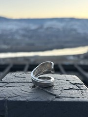 Floral/geometric Sterling Silver Spoon Rings! Made To Order, Sizes 5-12 Avail.