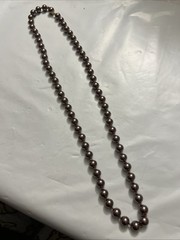 Strung 20” Chocolate Pearls Necklace Vintage