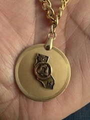 Vintage Pacific Pac Bell Telephone Charm Bracelet CA Employee Service Award GF