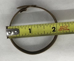 Vintage Solid Copper/Brass & Inlaid Mother of Pearl Shell Bangle Bracelet