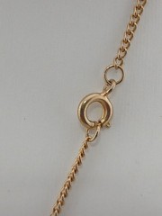 1970S Barton & REED Damascene Clam Shell Design Pendant Necklace