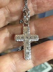 30. John Hardy jai 925 Ster Grace Faith Hammered cross Enhancer pendant 35-17mm