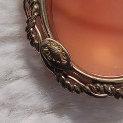 Vintage carved shell 1/20 12k gf cameo Brooch pendant