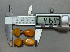 Vintage Soviet Baltic Egg Yolk Butterscotch Amber Dangle Clip On Earrings 6.9g