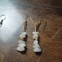Lot of 4 Pairs Vintage Earrings handmade Beaded Dangle Drop Style 60