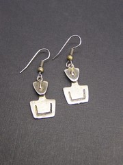 Silver earrings — contemporary minimalism, 1990–2000