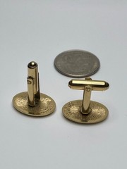 Vintage Artisan TM 1/20 12K GF Two Tone Brushed Illusion Diamond Cufflink