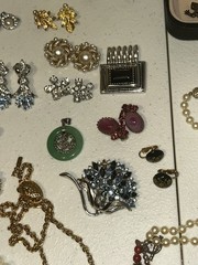 Vintage Jewelry Lot Mixed Estate 1950s+ Silver Jade Pearls Rings Earrings