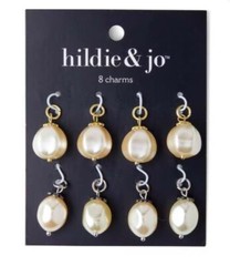 8ct Silver & Gold Pearl Charms by hildie & jo