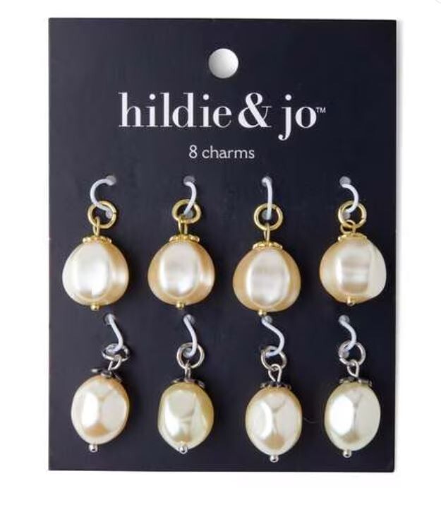 8ct Silver & Gold Pearl Charms by hildie & jo