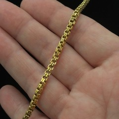 Monet Gold Tone 26.5″ Box Chain Link Necklace City Urban SIGNED