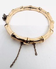 Victorian 15ct 15k Gold Rose Cut Diamond Bangle Bracelet 19.34g Antique Jewelry